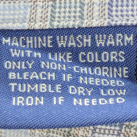 Faconnable Nordstrom Shirt Mens M Blue Green Plaid Long Sleeve Office Preppy - Picture 12 of 12